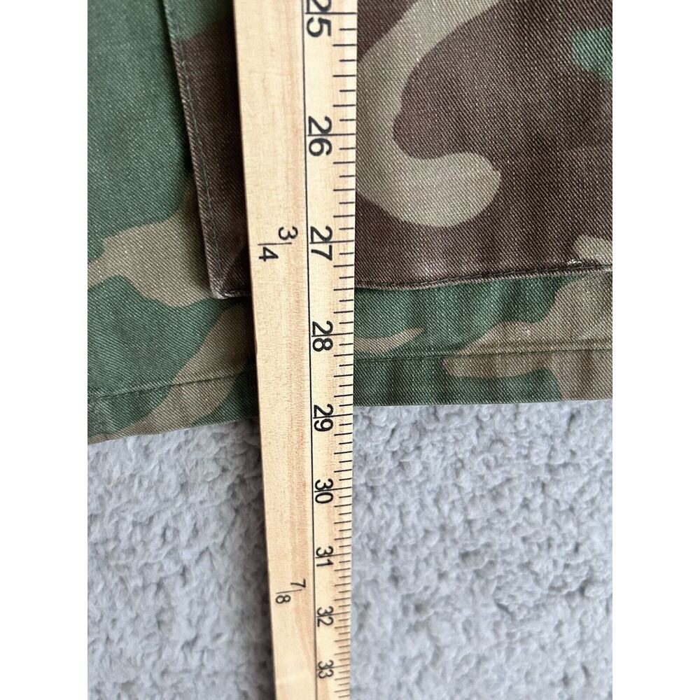 US Military Jacket Men Medium Coat Camo Woodland Hot Weather BDU Patches - Picture 11 of 14
